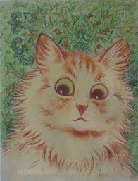 An example of schizophrenic creativity out of control.you can see the progressive deterioration of his vision of cat as his insanity gets worse and worse. Louis Wain S Cats As He Progressed Into Schizophrenia Album On Imgur