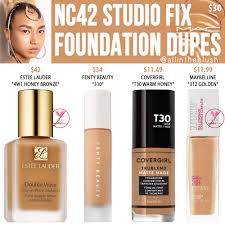 Mac Nc42 Studio Fix Fluid Foundation Dupes All In The Blush