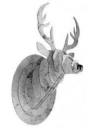 Sera parfaite et très élégant sur n'importe quel mur, où il a mis. Tete De Cerf En Carton A Monter La Galerie Equitable
