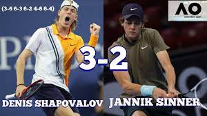 Enjoy the match between denis shapovalov and jannik sinner taking place at australia on february 8th, 2021, 5:45 am. Australian Open 2021 Denis Shapovalov Vs Jannik Sinner 3 6 6 3 6 2 4 6 6 4 4 Ore Estenuanti Youtube