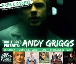 To celebrate the 75th Turtle Days Festival Andy Griggs will perform a FREE  CONCERT