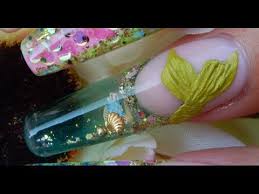 New Aquarium Nails In Motion Yes Aquariums In Motion Gels Youtube Aquarium Nails Liquid Gel Nails Mermaid Nails