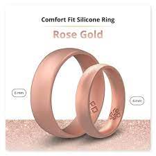 Silicone Ring Woman True Comfort Fit In Rose Gold 4mm Or 6mm In 2020 Silicone Wedding Ring Women Silicone Ring Women Silicone Wedding Rings