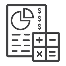 Calculate accounting accountant budget icon. Budget Planing Line Icon Business And Finance Stock Vector Illustration Of Icon Auditor 97234209
