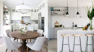 A kitchen diner doesn't have to be paired back and simply functional, this grand classical design shows a kitchen diner steeped in luxurious finishes. Beautiful Kitchen Dining Room Ideas Roohome