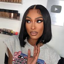 Wear & Go Glueless Short Bob Wig 5×6 Pre Cut HD Lace Straight Hair Wig Pre  Plucked