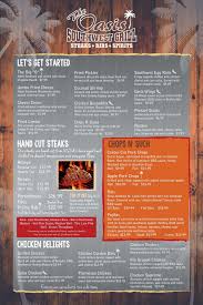 The Oasis Southwest Grill Menu In Madisonville Kentucky