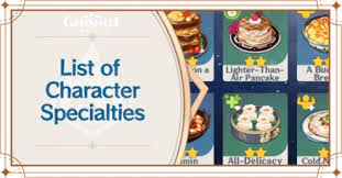 List of Character Specialty Food and Dishes | Genshin Impact｜Game8