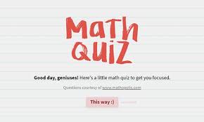 Well, what do you know? Online Math Quiz Template