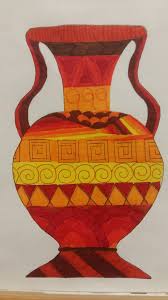 Sta colorando lillustrazione greca di vettore del vaso. Vasi Greci Visti Dai Bambini Della Quinta Greci Vasi Bambini