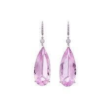Sidney Garber Perfect Pinks Earrings 18k White Gold With Kunzite And Diamonds Sidneygarber Finejewelry Pink Earrings Fine Jewelry Leverback Dangle Earrings