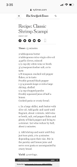 Ny Times Shrimp Scampi Recipe Shrimp Scampi Recipe Shrimp Scampi Pasta New Recipes For Dinner
