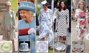 Now That S A Royal Tea Party Meghan Dress And The Queen S Hat Queen Hat Royal Tea Royal Tea Party