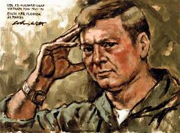 Artwork: "Memories of COL. Hubbard" Artist: John Witt, US Air Force Art  Collection