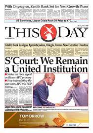 Tuesday 9th April 2019 By Thisday Newspapers Ltd Issuu