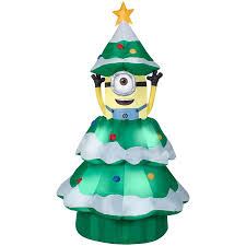 Gemmy 6 98 Ft Animatronic Lighted Minion Christmas Inflatable Lowes Com Minion Christmas Inflatable Christmas Decorations Blow Up Christmas Decorations
