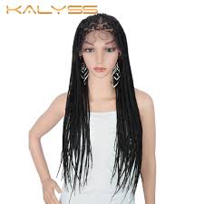 Then, start adding a few strands of hair to the middle section of the braid with. Kalyss Wigs For Women Braided Wigs Synthetic Lace Front Wig Side Part Cornrow Braids Wig With Baby Hair Wigs 30 Inches 13x6 Synthetic Lace Wigs Aliexpress