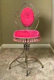 Pink Metal Vanity Chair By Delta Industries Vanity Chair Chair Dining Chairs For Sale