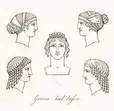 Ancient Greek Headdresses And Hairstyles Costume Of The Ancients Ancient Greek Art Greek Hair Greek Fashion