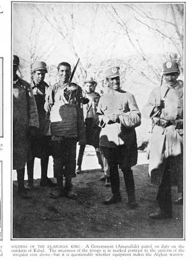 Soldiers of King Amanullah Khan of Afghanistan on patrol on the outskirts of Kabul, 1929. From ''The sphere', 2nd February, 1929.