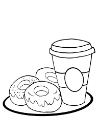 The official website for lynn johnston's for better or for worse comic strip featuring the pattersons. Coffee And Donut Coloring Page 1001coloring Com
