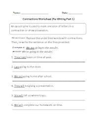 Englishlinx Com Contractions Worksheets