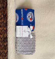 Toronto Blue Jays Baby Blanket Minky Name Embroidered Gift Set Etsy Minky Baby Blanket Embroidered Gifts Personalized Baby Boy