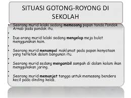 Gotong royong adalah salah satu ciri khas bangsa indonesia. Ayat Berdasarkan Gambar