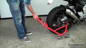 Constands Racing Move Paddock Stand Usage Motorrad Montagestander Rangierhilfe Motorrad