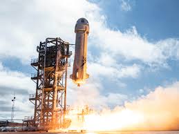 A vehicle or device propelled by one or more rocket engines. Jeff Bezos Blue Origin Launches New Shepard Rocket Ns 15 Test Flight