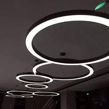 China Circular Led Pendant Light Led Linear Light With Black White Shell Color China Circular Led Pendant Light Ring Shape Led Pendant Light