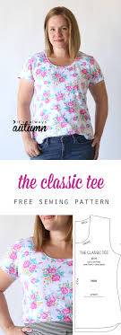 By ditching the heavy price tag, you can get creative with your diy maxi dress. The Classic Tee Free Pattern In Women Size L It S Always Autumn
