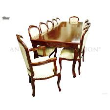Set of 8 french provincial dining room chairs with cane back. French Provincial Dining Setting 12 Seater Table And Chairs Antique Reproduction Shop
