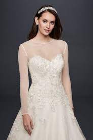 Filter (1) be effortlessly you on your wedding day in a beach bridal dress without sacrificing comfort. Long Sleeve Tulle Wedding Dress Topper David S Bridal