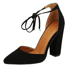 Black Block Heels Closed Toe Cambridge Select Women S D Orsay Closed Pointed Toe Ankle Tie Chunky Block Heel Pump This Pump From Cambridge Heels Trendy Block Heels Closed Toe Block Heels