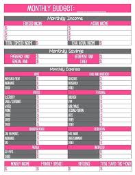 make a monthly budget chart budgeting worksheets monthly