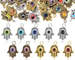Image of Various jewelry pieces with evil eye symbol