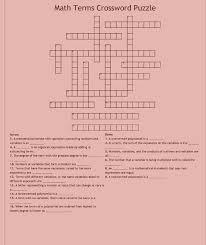 The user can then enter both. Make A Crossword Puzzle Using Mathematical Terms Brainly In