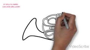 How To Draw A French Horn Kak Narisovat Valtorna Youtube I'm in a horn players group on fb, and someone posted this image to i have never even held a french horn in my hands, but i was a music major in college and my roommate played french horn. how to draw a french horn kak narisovat valtorna