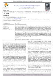 Pdf Current Situation And Solutions For The Environmental Pollution In Vietnam
