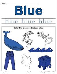 Color Blue Worksheet Preschool Colors Blue Color Lesson Plans For Toddlers