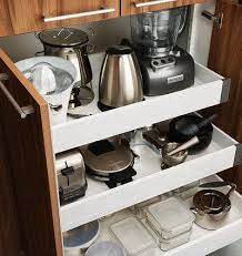 This kitchen proves small east sac bungalows can have high function and all the storage of a larger kitchen. 40 Appliance Storage Ideas For Smaller Kitchens Kitchen Furniture Design Kitchen Cabinet Design Modern Kitchen