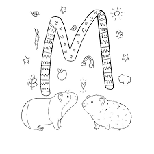 Ausmalbild M Wie Verliebte Meerschweinchen Von Alexa Malt Freubundel Ausmalen Ausmalbild Meerschweinchen