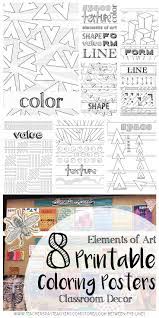 Elements Of Art Coloring Book Posters And Worksheets For Visual Arts Classroom Elements Of Art Art Classroom Visual Art Lessons