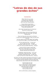 Honestly, i can't stand being home. Calameo Letra De Dos De Sus Grandes Exitos