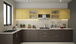 wood l shape modular kitchen design