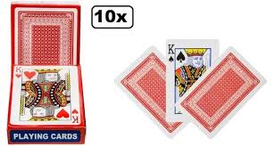 Bol Com 10x Speelkaarten Set Rood Blauw Klaverjassen Bridge Hartenjagen Spel Kaarten Games