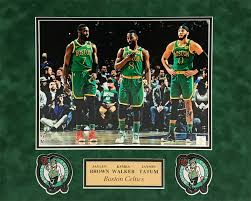 He just didn't initially set out to bank the shot. Jaylen Brown Kemba Walker Jayson Tatum Photo 16x20 New England Picture