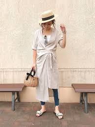 asuka marjourのワンピースを使ったコーディネート wear ラップ ワンピース ファッション ワンピース