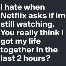 Netflix Always Judging Me And Asking Silly Questions Get My Life Together Together Quotes Life Together Quotes
